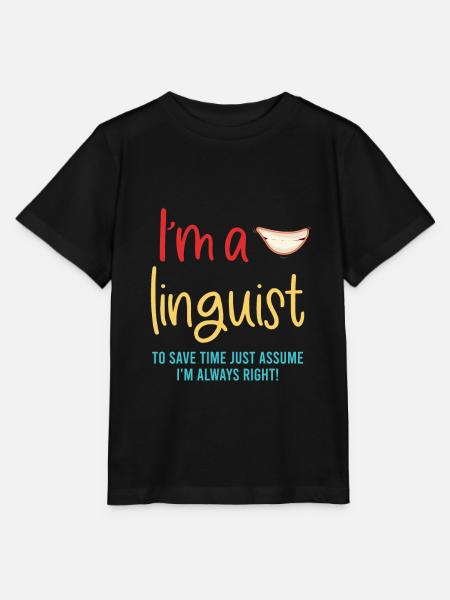 Soy lingüista Para ahorrar tiempo, n - Camiseta para niños MINI CREATOR de Stanley/Stella - negro