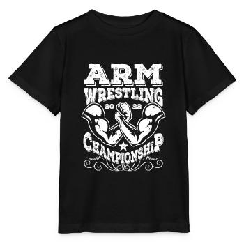 Armdrücken - Stanley/Stella Kinder T-Shirt MINI CREATOR  - Schwarz - Vorne - Mikhail (115cm)