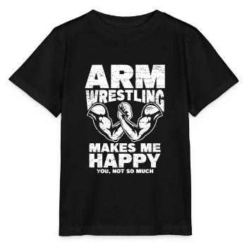 Armdrücken - Stanley/Stella Kinder T-Shirt MINI CREATOR  - Schwarz - Vorne - Mikhail (115cm)