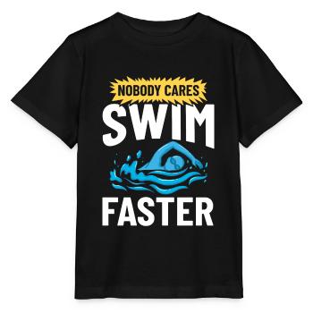 Schwimmen Trainer Pool Schwimmer Lektion - Stanley/Stella Kinder T-Shirt MINI CREATOR  - Schwarz - Vorne - Mikhail (115cm)