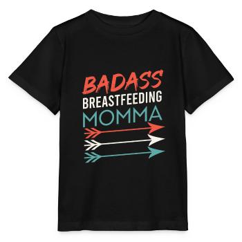 Badass Allaitement Mama Lactation Allaitement Mama Mam - T-shirt bio MINI CREATOR Stanley/Stella Enfant - noir - Devant - Mikhail (115cm)