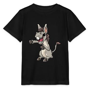 Donkey Evil Laughter - Stanley/Stella MINI CREATOR Kids’ T-Shirt - black - Front - Mikhail (115cm)