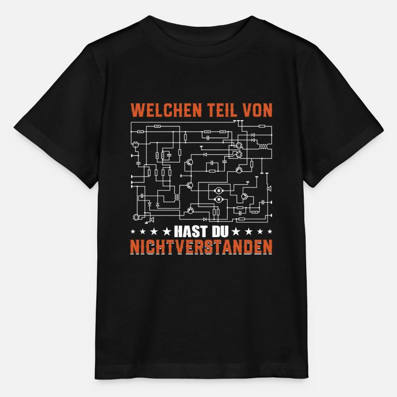 Elektroniker Elektriker Schaltplan - Stanley/Stella Kinder T-Shirt MINI CREATOR  - Schwarz