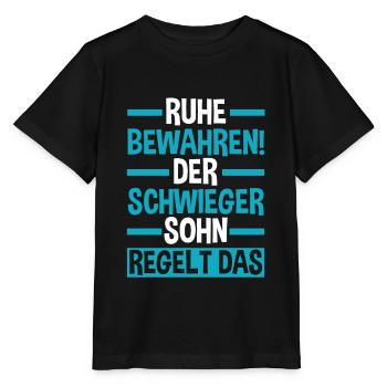 Schwiegersohn - Stanley/Stella Kinder T-Shirt MINI CREATOR  - Schwarz - Vorne - Mikhail (115cm)