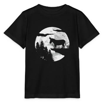 Esel - Stanley/Stella Kinder T-Shirt MINI CREATOR  - Schwarz - Vorne - Mikhail (115cm)