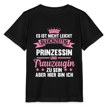 Prinzessin Trauzeugin - Stanley/Stella Kinder T-Shirt MINI CREATOR  - Schwarz - Vorne - Mikhail (115cm)