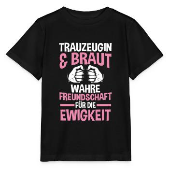 Trauzeugin - Stanley/Stella Kinder T-Shirt MINI CREATOR  - Schwarz - Vorne - Mikhail (115cm)