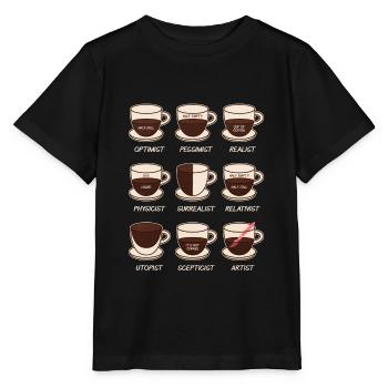 Kaffee - Stanley/Stella Kinder T-Shirt MINI CREATOR  - Schwarz - Vorne - Mikhail (115cm)