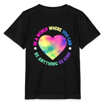 Convivialité Inclusion Diversité Anti-intimidation - T-shirt bio MINI CREATOR Stanley/Stella Enfant - noir - Devant - Mikhail (115cm)