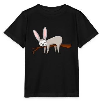 Lapin de Pâques Lapin Paresseux Lapin Pâques - T-shirt bio MINI CREATOR Stanley/Stella Enfant - noir - Devant - Mikhail (115cm)