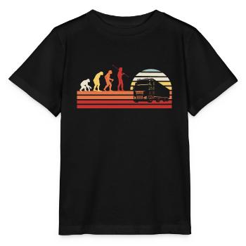 Retro Truck Driver Truck Driver Vintage Truck Driver - T-shirt bio MINI CREATOR Stanley/Stella Enfant - noir - Devant - Mikhail (115cm)