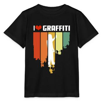 J’adore Graffiti Retro Edition - T-shirt bio MINI CREATOR Stanley/Stella Enfant - noir - Devant - Mikhail (115cm)