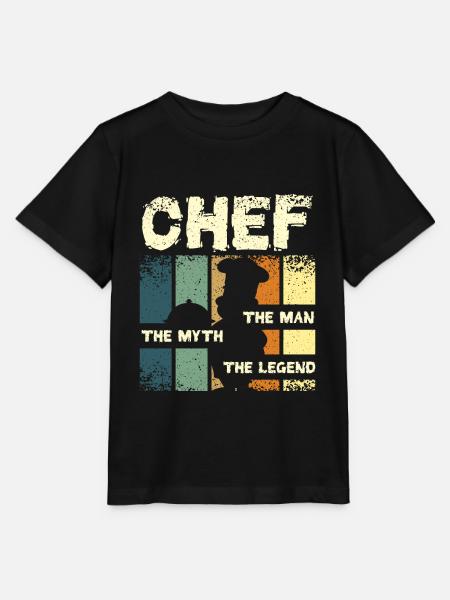 Chef the legend - Stanley/Stella Kinder T-Shirt MINI CREATOR  - Schwarz