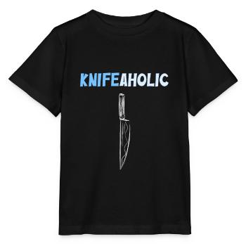Knifeaholic Knife Collector Butcher Culinaire - T-shirt bio MINI CREATOR Stanley/Stella Enfant - noir - Devant - Mikhail (115cm)