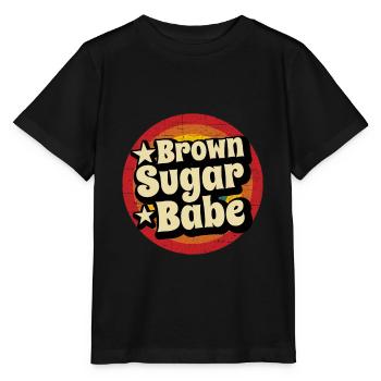 Sucre brun Babe - T-shirt bio MINI CREATOR Stanley/Stella Enfant - noir - Devant - Mikhail (115cm)