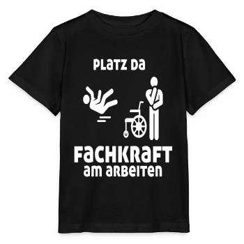 Platz Da Fachkraft Am Arbeiten - Stanley/Stella Kinder T-Shirt MINI CREATOR  - Schwarz - Vorne - Mikhail (115cm)