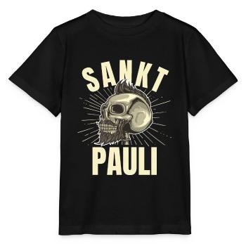St Pauli. Éventail St pauli Éventail Paulianer Hamburger - T-shirt bio MINI CREATOR Stanley/Stella Enfant - noir - Devant - Mikhail (115cm)