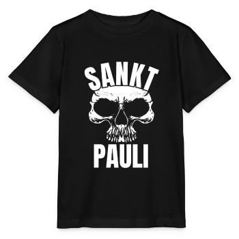 St Pauli. Éventail St pauli Éventail Paulianer Hamburger - T-shirt bio MINI CREATOR Stanley/Stella Enfant - noir - Devant - Mikhail (115cm)