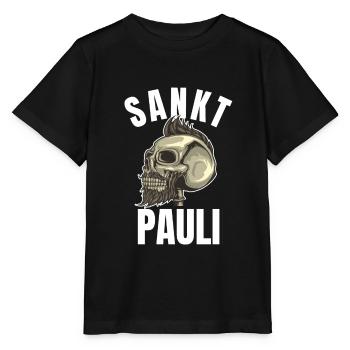 St Pauli. Éventail St pauli Éventail Paulianer Hamburger - T-shirt bio MINI CREATOR Stanley/Stella Enfant - noir - Devant - Mikhail (115cm)