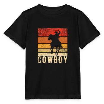 Cow-boy - T-shirt bio MINI CREATOR Stanley/Stella Enfant - noir - Devant - Mikhail (115cm)