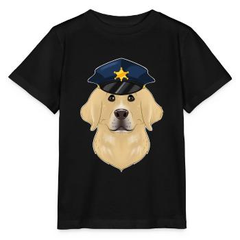 Police Labrador Maître canin I Chien policier I - T-shirt bio MINI CREATOR Stanley/Stella Enfant - noir - Devant - Mikhail (115cm)