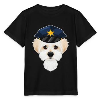 Police Maître canin maltais I Chien policier I - T-shirt bio MINI CREATOR Stanley/Stella Enfant - noir - Devant - Mikhail (115cm)