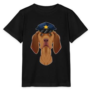 Police Vizsla Maître Canin I Chien Policier I - T-shirt bio MINI CREATOR Stanley/Stella Enfant - noir - Devant - Mikhail (115cm)