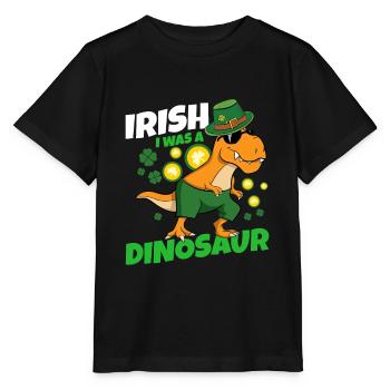 Irlandais J’étais un dinosaure Dino St Patricks Day Toddle - T-shirt bio MINI CREATOR Stanley/Stella Enfant - noir - Devant - Mikhail (115cm)