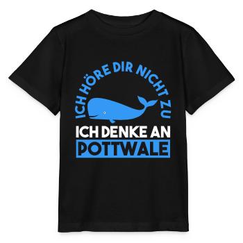 Pottwal - Stanley/Stella Kinder T-Shirt MINI CREATOR  - Schwarz - Vorne - Mikhail (115cm)