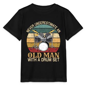 Drummer Drummer Musician - Stanley/Stella MINI CREATOR Kids’ T-Shirt - black - Front - Mikhail (115cm)