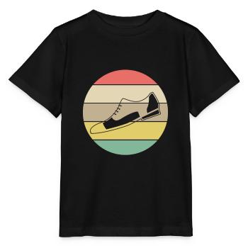 Vintage Retro Stepp-Schuhe - Stanley/Stella Kinder T-Shirt MINI CREATOR  - Schwarz - Vorne - Mikhail (115cm)