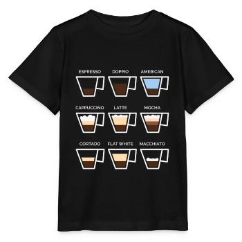 Amateur de café Barista Café Minimalisme Coffeeshop - T-shirt bio MINI CREATOR Stanley/Stella Enfant - noir - Devant - Mikhail (115cm)