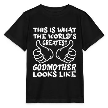 Godmother Godmother Baptism - Stanley/Stella MINI CREATOR Kids’ T-Shirt - black - Front - Mikhail (115cm)