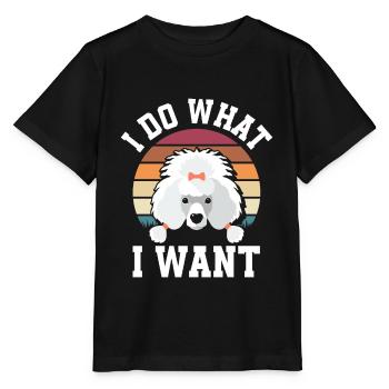 Caniche - T-shirt bio MINI CREATOR Stanley/Stella Enfant - noir - Devant - Mikhail (115cm)