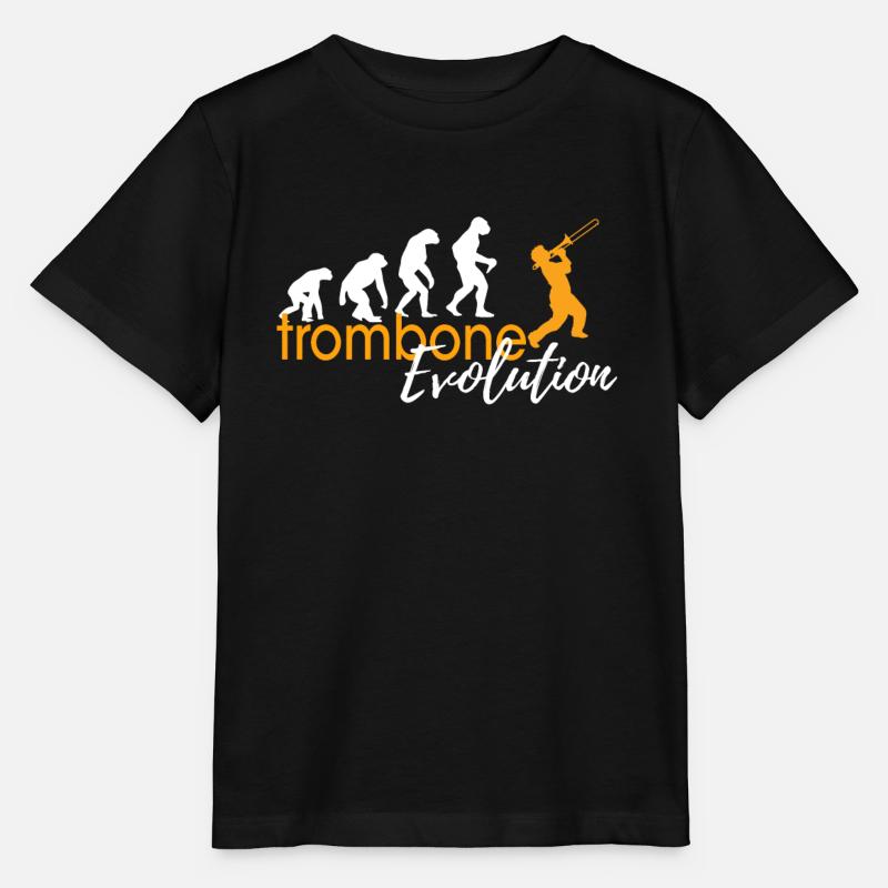 ÉVOLUTION DU TROMBONE - T-shirt bio MINI CREATOR Stanley/Stella Enfant - noir