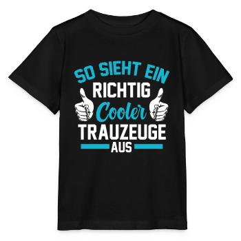 Cooler Trauzeuge - Stanley/Stella Kinder T-Shirt MINI CREATOR  - Schwarz - Vorne - Mikhail (115cm)