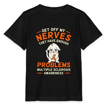 Graphic on sensitization for multiple sclerosis - Stanley/Stella MINI CREATOR Kids’ T-Shirt - black - Front - Mikhail (115cm)