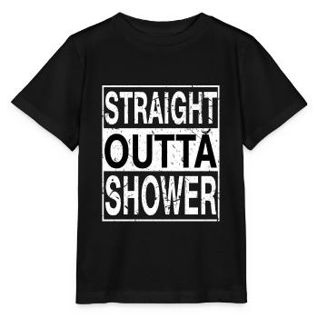 Douche droite outta - T-shirt bio MINI CREATOR Stanley/Stella Enfant - noir - Devant - Mikhail (115cm)