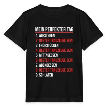 Trauzeuge - Stanley/Stella Kinder T-Shirt MINI CREATOR  - Schwarz - Vorne - Mikhail (115cm)