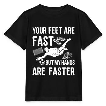 Sport Lifestyle Torwarttor Fußball Torwart Geschen - Stanley/Stella Kinder T-Shirt MINI CREATOR  - Schwarz - Vorne - Mikhail (115cm)
