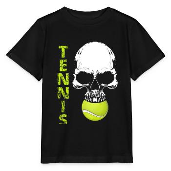 tennis / tennis / tennis player / tennis game - Stanley/Stella MINI CREATOR Kids’ T-Shirt - black - Front - Mikhail (115cm)