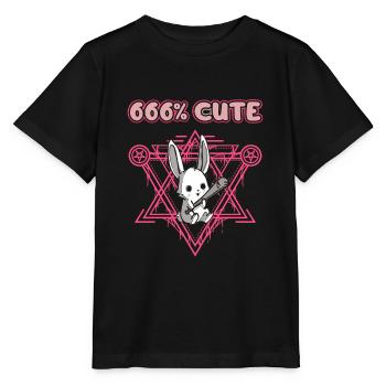 666% Cute kawaii Satanic Goth - Stanley/Stella Kinder T-Shirt MINI CREATOR  - Schwarz - Vorne - Mikhail (115cm)