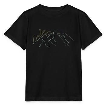 Berg Sonne Natur Naturmensch Motiv Nature - Stanley/Stella Kinder T-Shirt MINI CREATOR  - Schwarz - Vorne - Mikhail (115cm)
