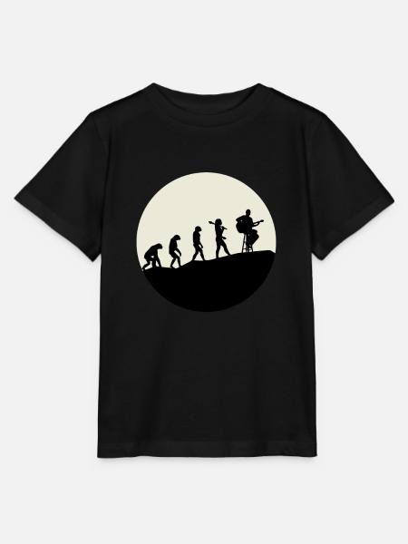 Guitarists Evolution Moon - Stanley/Stella Kinder T-Shirt MINI CREATOR  - Schwarz