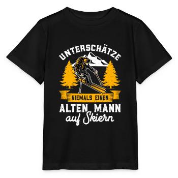 Skiurlaub - Stanley/Stella Kinder T-Shirt MINI CREATOR  - Schwarz - Vorne - Mikhail (115cm)