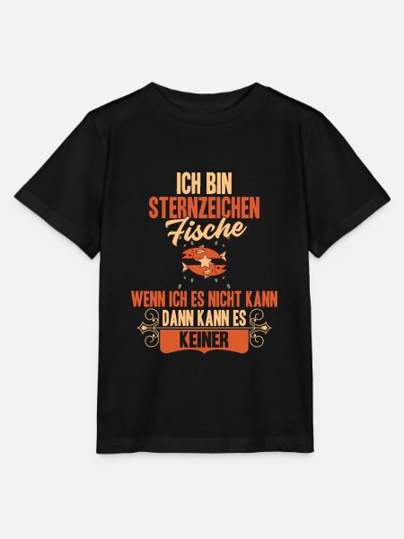 Sternzeichen Fische - Stanley/Stella Kinder T-Shirt MINI CREATOR - Schwarz