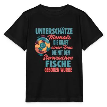 Sternzeichen Fische - Stanley/Stella Kinder T-Shirt MINI CREATOR  - Schwarz - Vorne - Mikhail (115cm)