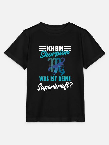 Sternzeichen Skorpion - Stanley/Stella Kinder T-Shirt MINI CREATOR - Schwarz