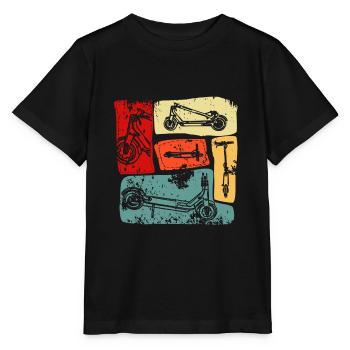 E-Scooter Stunt Scooter Roller - Stanley/Stella Kinder T-Shirt MINI CREATOR  - Schwarz - Vorne - Mikhail (115cm)