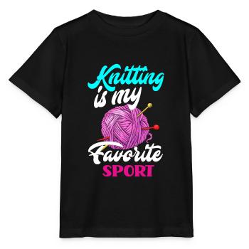 Knitting Knitting Needle Knitting Needle Knitting - Stanley/Stella MINI CREATOR Kids’ T-Shirt - black - Front - Mikhail (115cm)